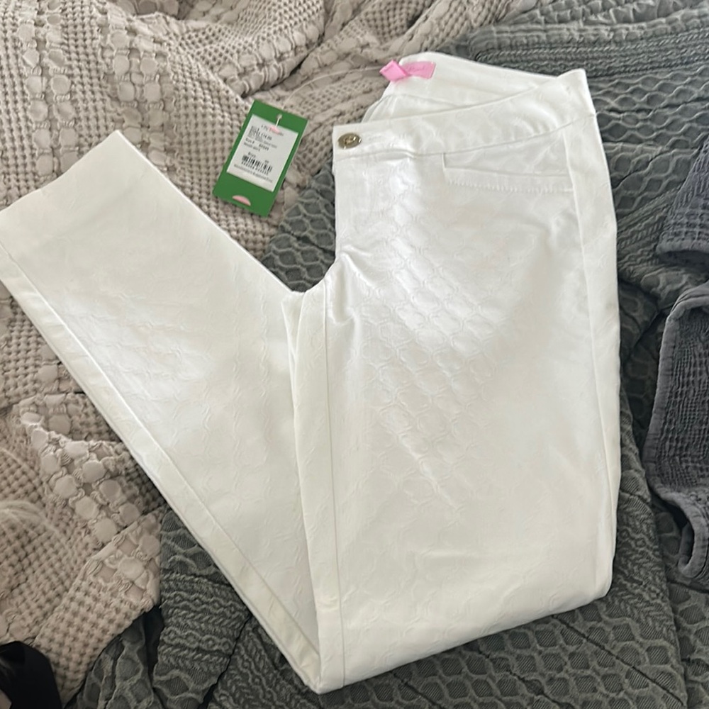 Lily Pulitzer Resort white Kelly Skinny Ankle pant